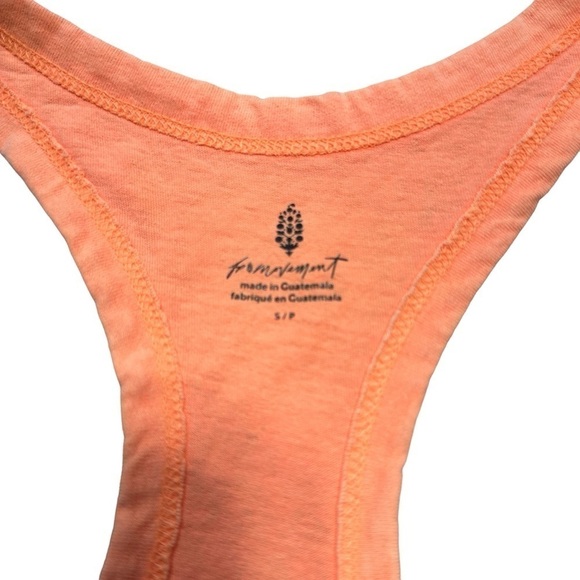 Free People Movement Bright Orange Racerback Tank Top US S - Picture 5 of 8